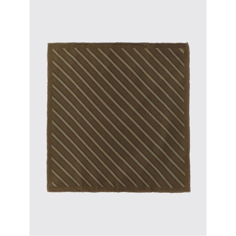 Brunello Cucinelli Men Striped Pure Silk Pocket Square Brunello Cucinelli